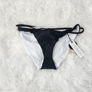 Christian Lacroix X Swiminista Fun Black/White Bikini bottom. Size XLarge. New.